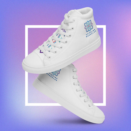 Spinning Mandalas™ Men’s High Top Canvas Shoes