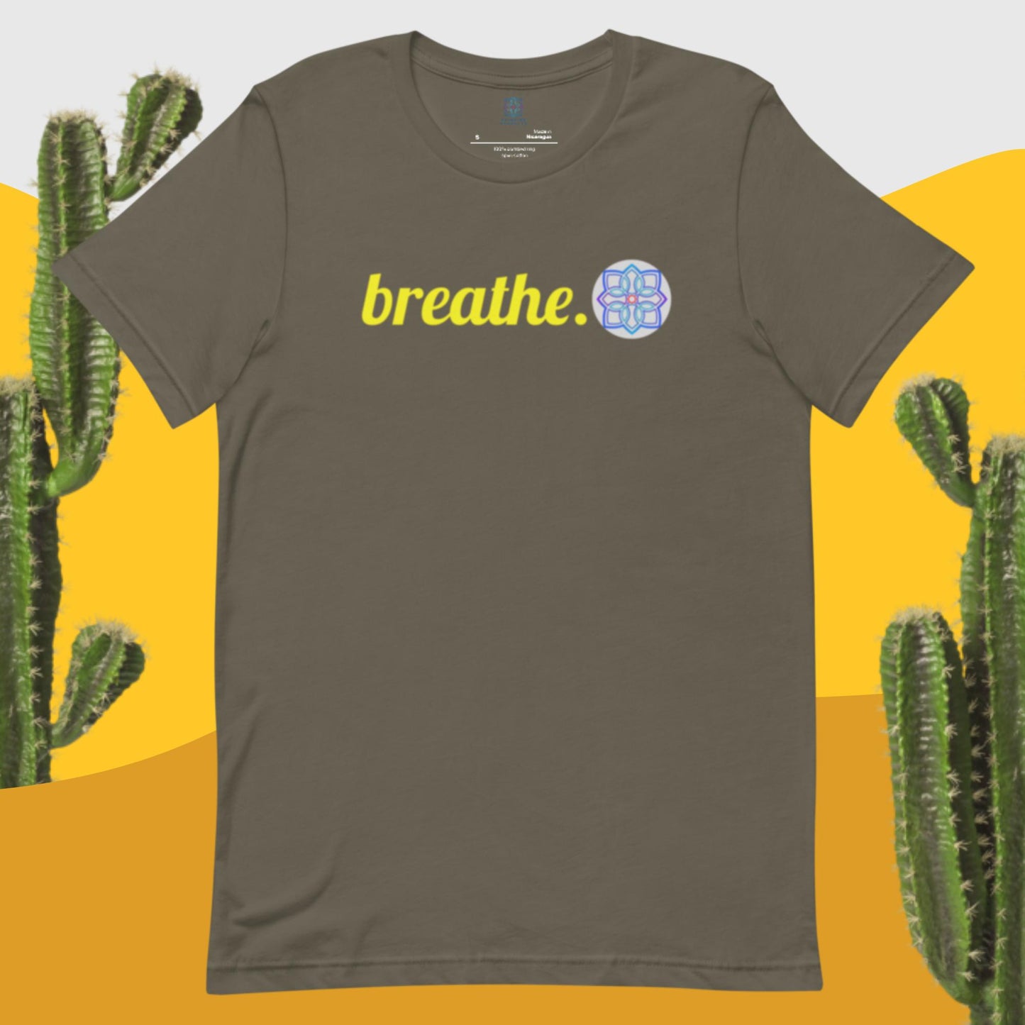 साँस लेना। यूनिसेक्स टी-शर्ट